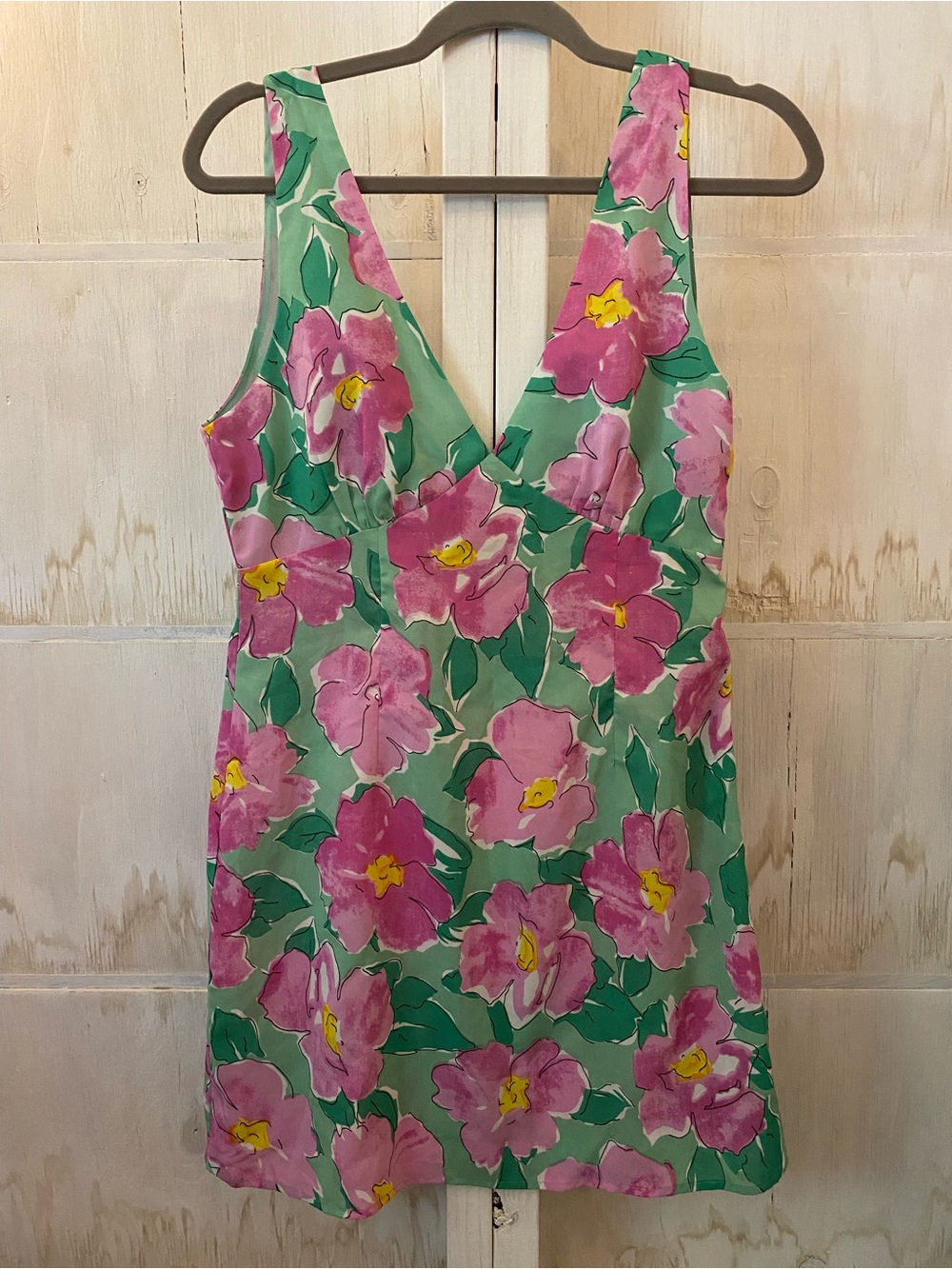 Princess Polly Mint Green & Pink Floral Slip Dress Size 6